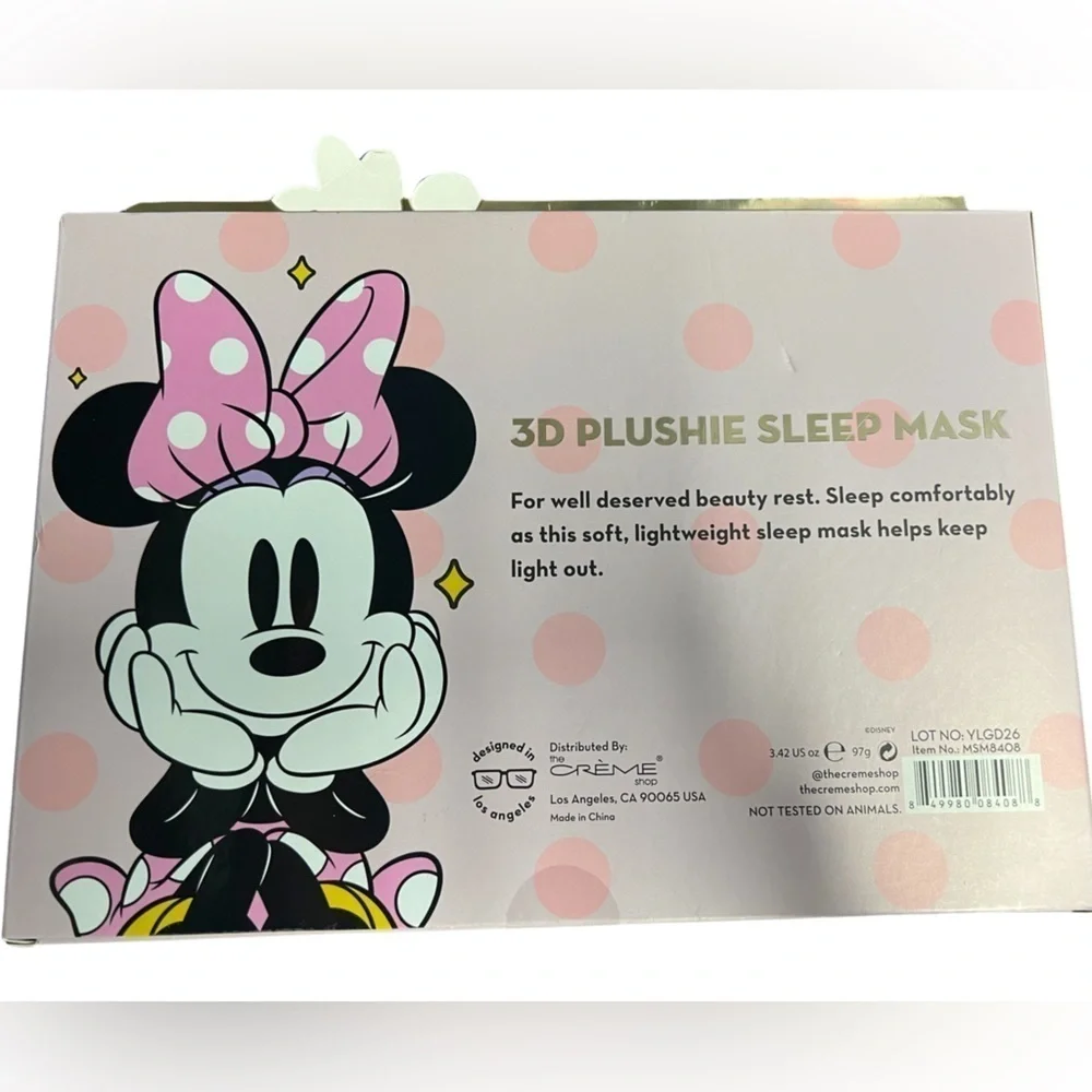 Disney Minnie Mouse Plush Spa Sleep Mask
